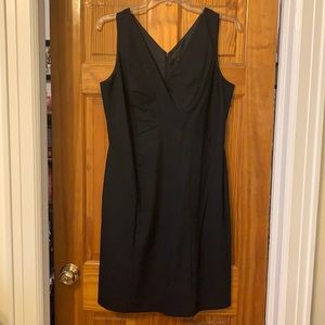 Navy Blue V Neck Dress